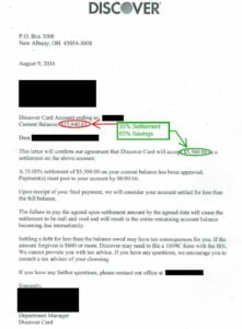 Discover card account