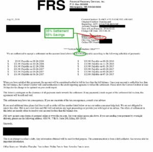 Financial recovery services