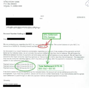 Debt Settlement and Saving